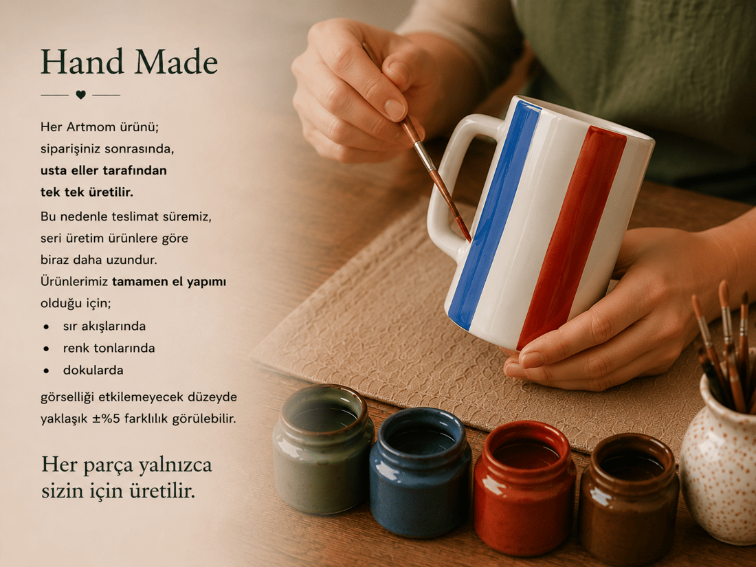 Hand Made Seramik Bira Bardağı 2'li Set