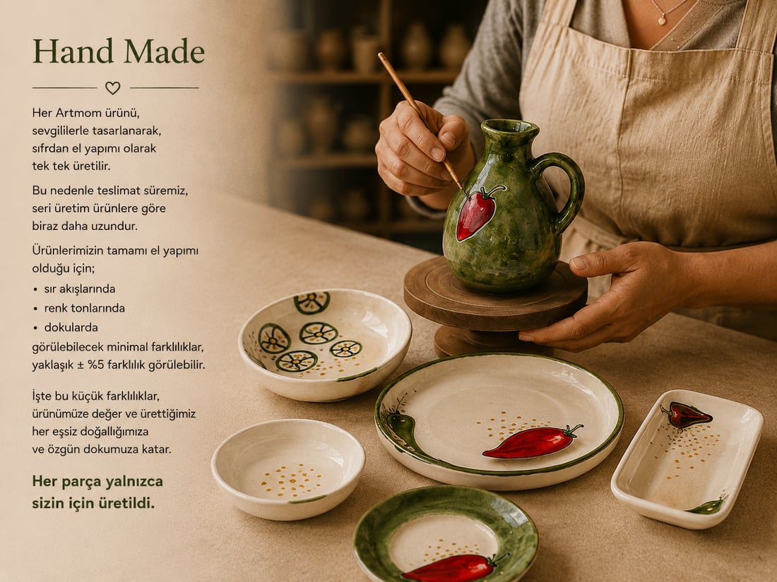 Hand Made Seramik Kahvaltı Takımı