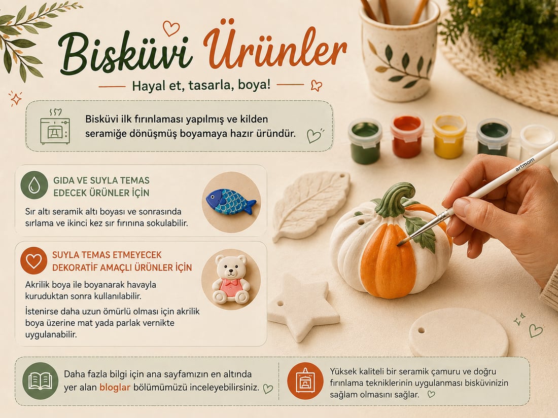 Seramik Bisküvi Balıklı Kupa