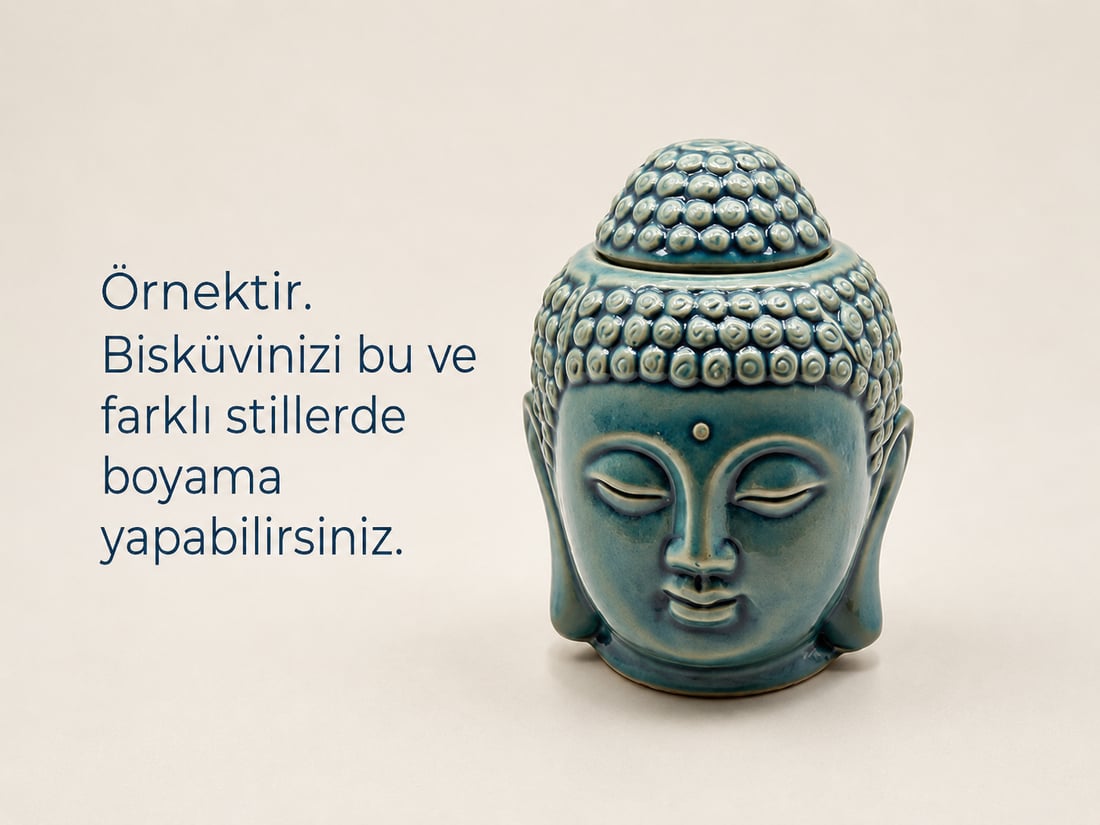 Seramik Bisküvi Buda Esans Tütsülük Mumluk