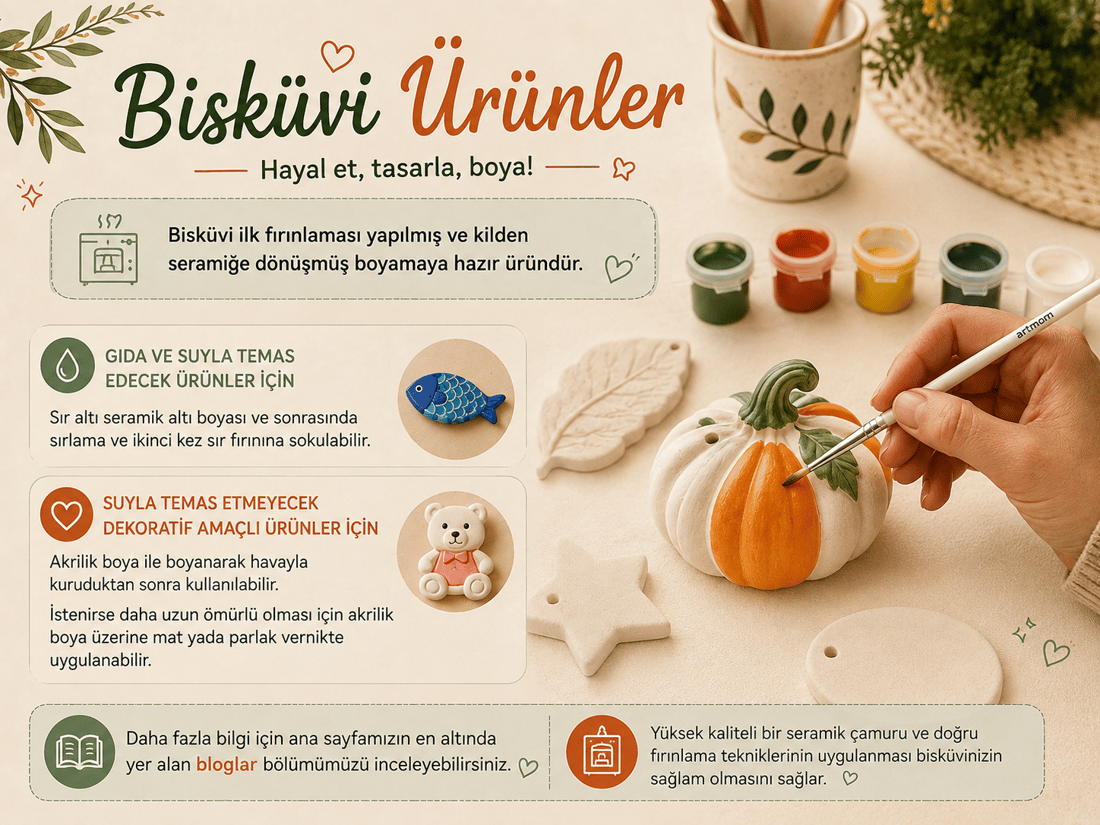 Seramik Bisküvi Minik Balık
