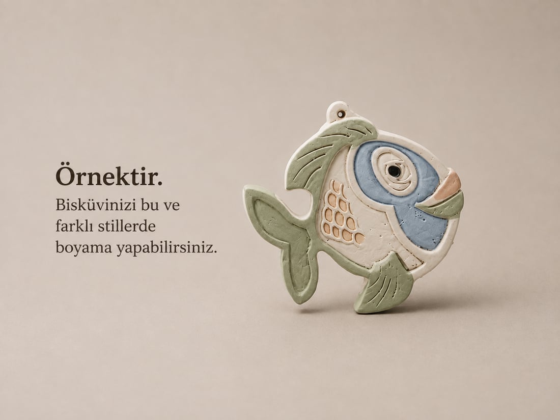 Seramik Bisküvi Minik Balık