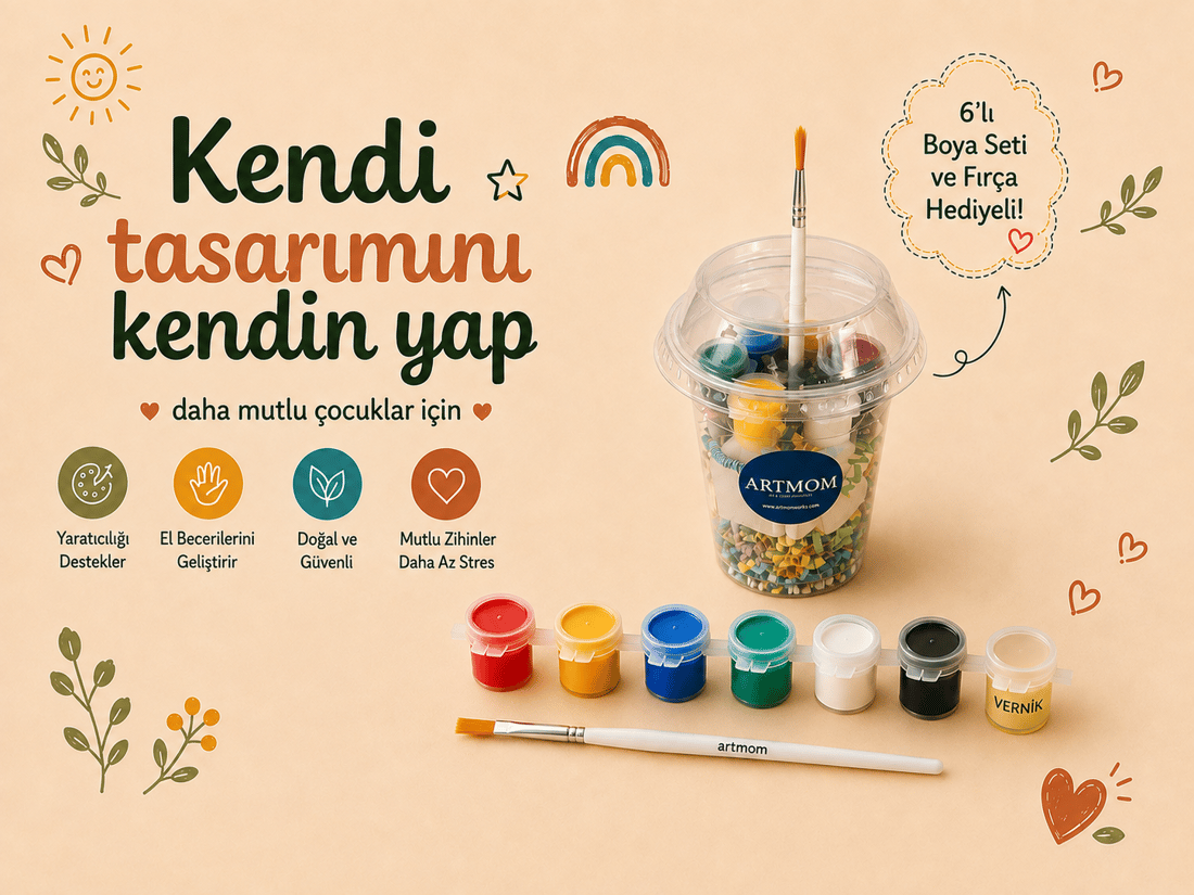 Seramik Boyama Bardak 4lü Figür-2