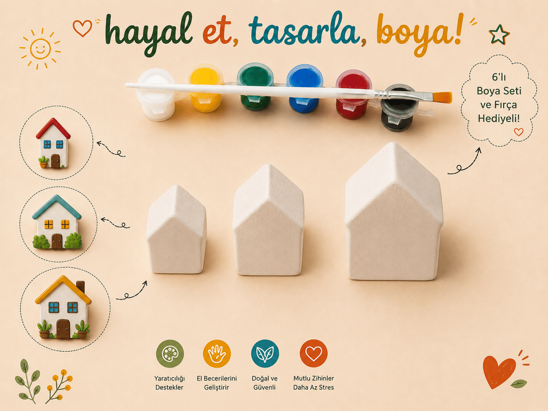 Seramik Boyama Bardak 4lü Figür-2
