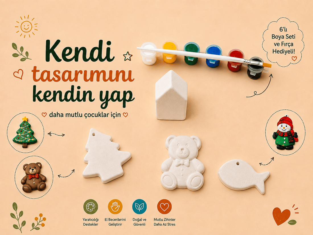 Seramik Boyama Bardak 4lü Figür-3