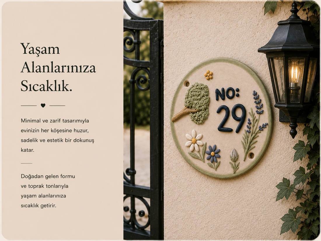 Seramik Kapı Önü Numaralık