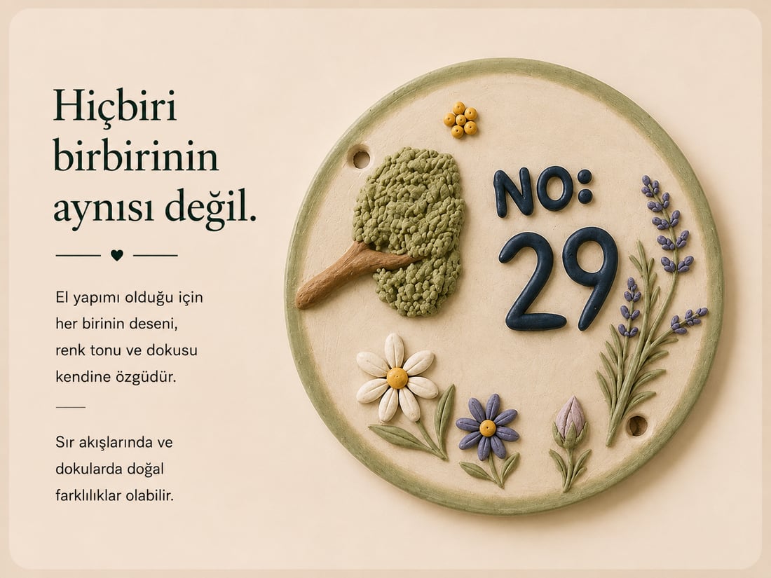 Seramik Kapı Önü Numaralık