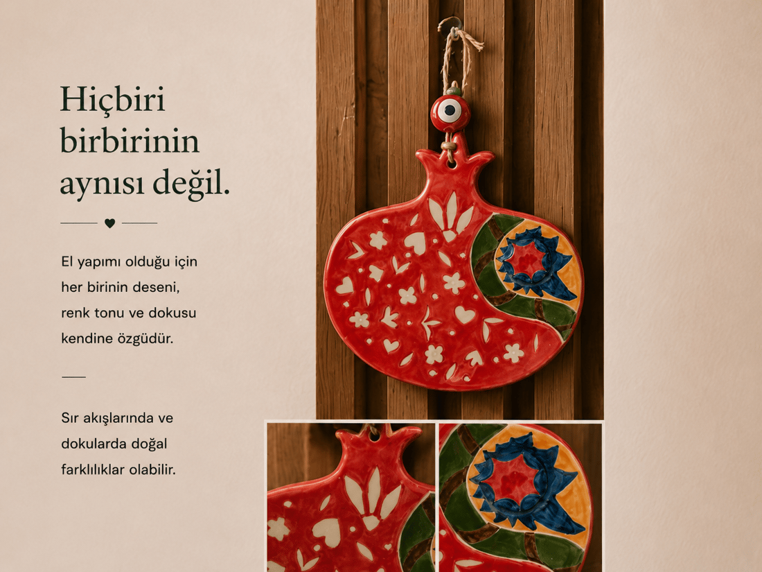 Seramik Narlı Bereket Duvar Süsü