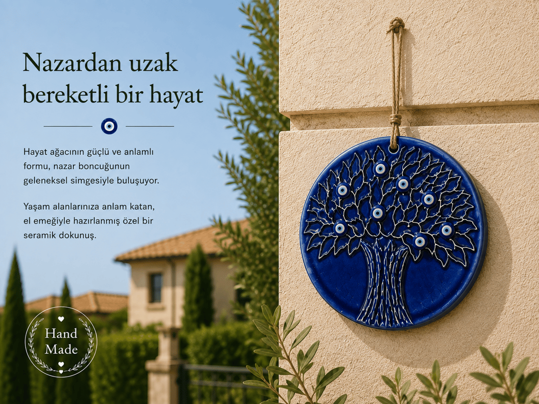 Seramik Nazar Boncuklu Hayat Ağacı