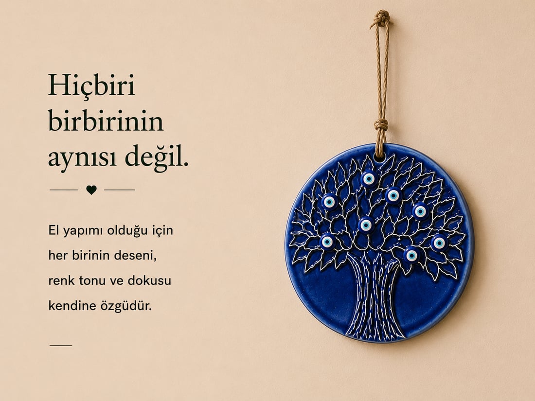 Seramik Nazar Boncuklu Hayat Ağacı