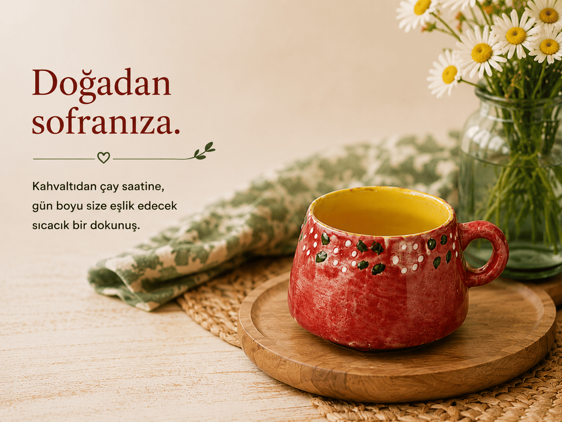 Seramik Renkli Alman Kupası