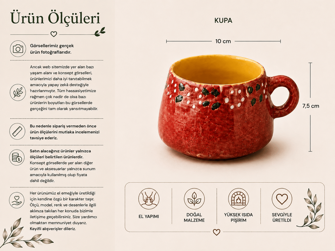 Seramik Renkli Alman Kupası