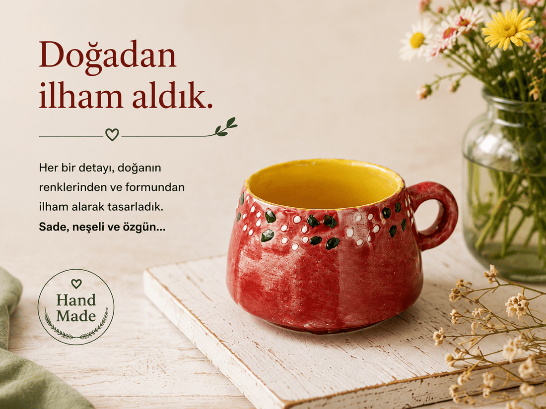 Seramik Renkli Alman Kupası
