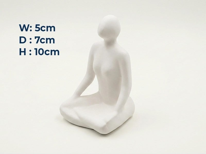 Yoga Yapan İnsan Seramik Bisküvi