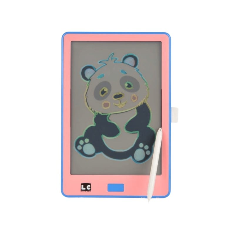 10 İnc Şeffaf Lcd Dijital 4 Adet Çizim Kartlı Tablet - Pembe Mavi