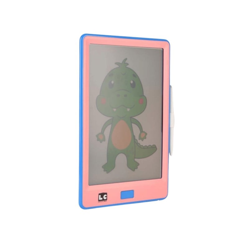 10 İnc Şeffaf Lcd Dijital 4 Adet Çizim Kartlı Tablet - Pembe Mavi