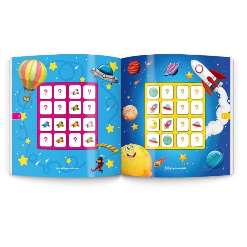 3-6 Yaş Stickerlı Sudoku Seti (Dikkat Ve Zeka Geliştiren Bulmacalar Serisi)