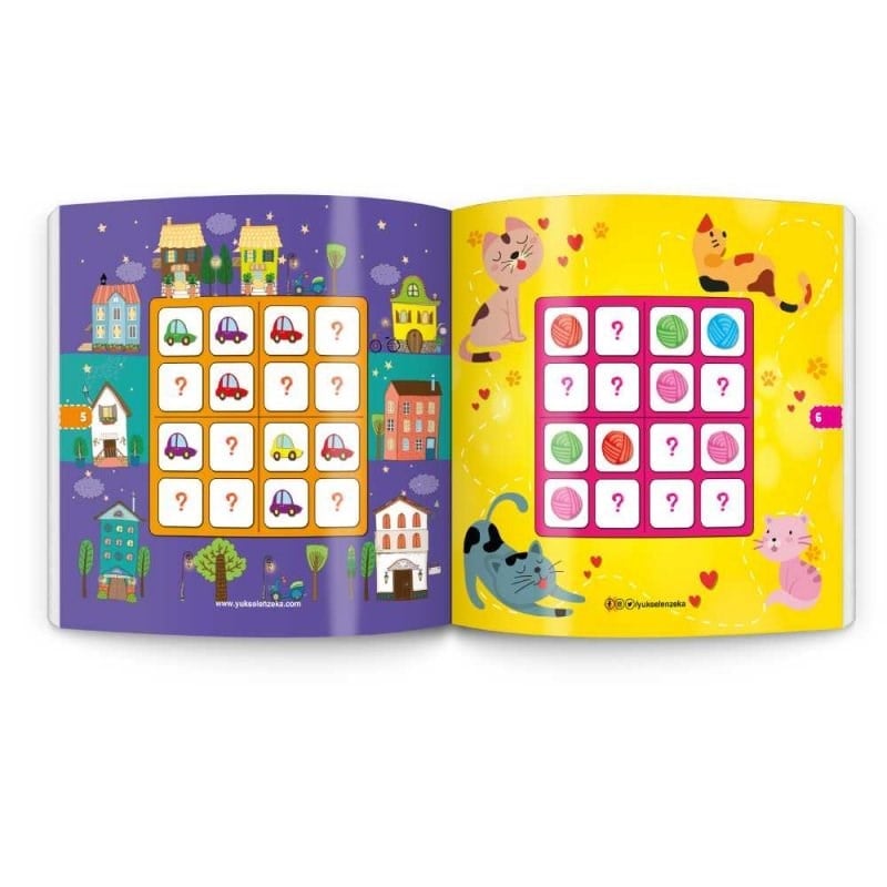 3-6 Yaş Stickerlı Sudoku Seti (Dikkat Ve Zeka Geliştiren Bulmacalar Serisi)