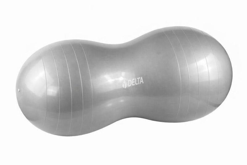 90 Cm Fıstık Şekilli Pilates Denge Topu - Gümüş