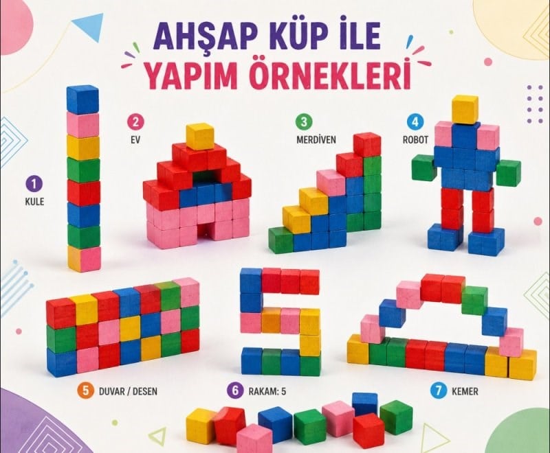 Ahşap 10x10 Mm Küp - Em5050