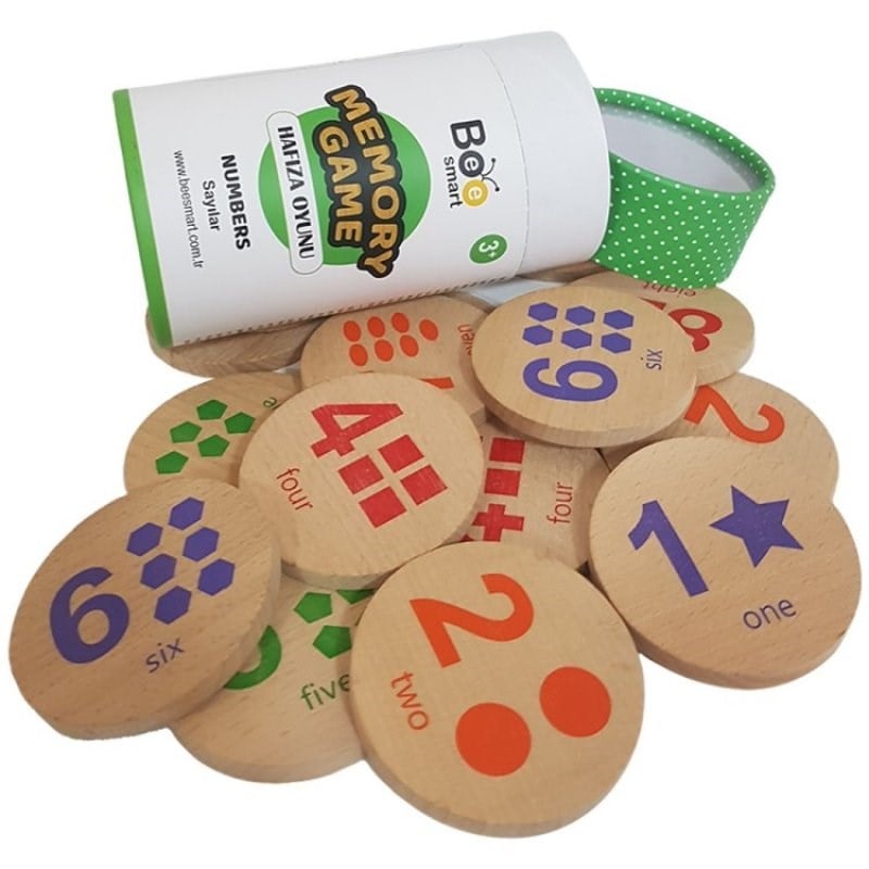 Ahşap Memory Game Numbers (Sayılar)