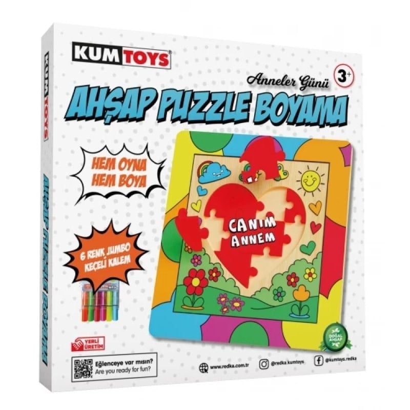 Ahşap Puzzle Boyama - Pb01