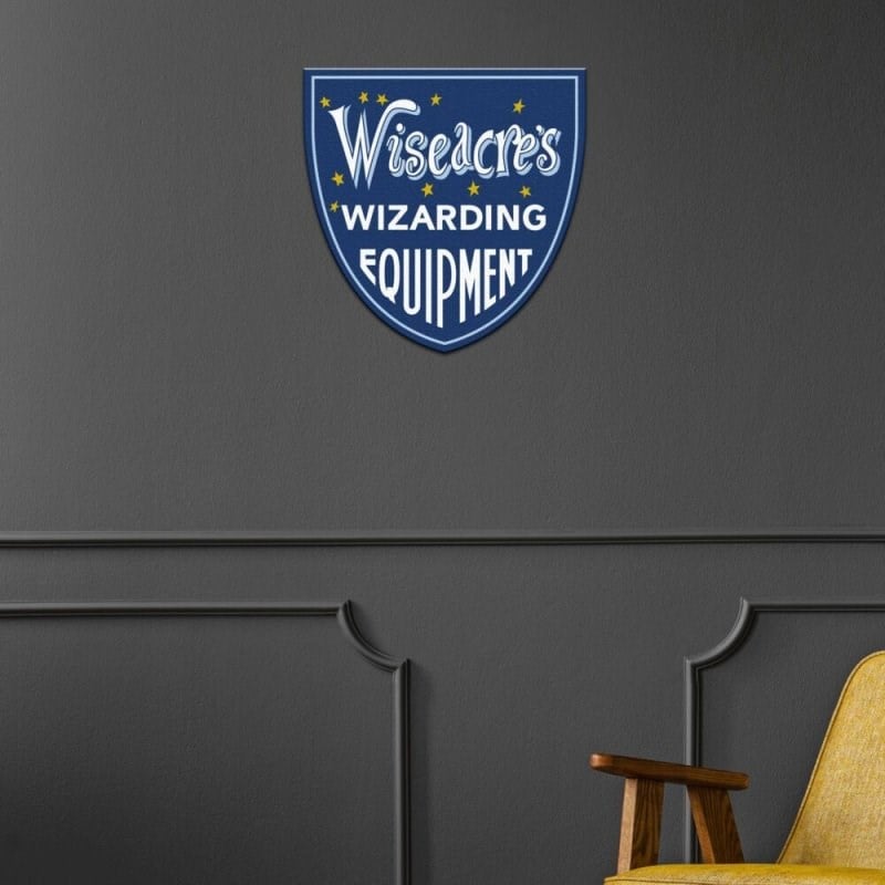 Ahşap Wiseacres Büyücü Ekipman Tabela