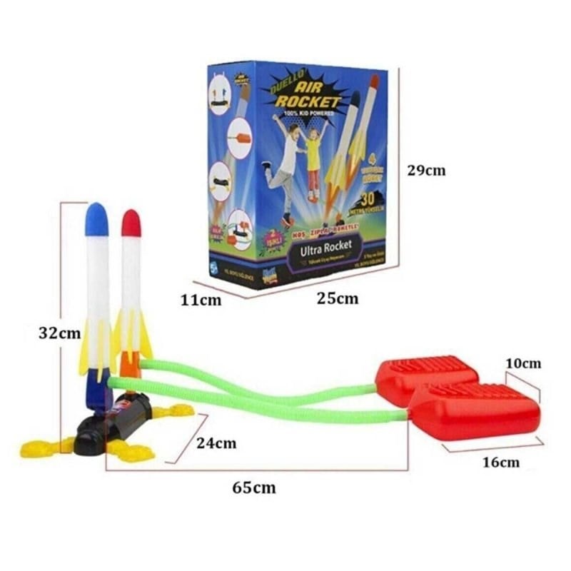Air Rocket Duello - Koş Zıpla Roketle - 2 Roket Rampalı