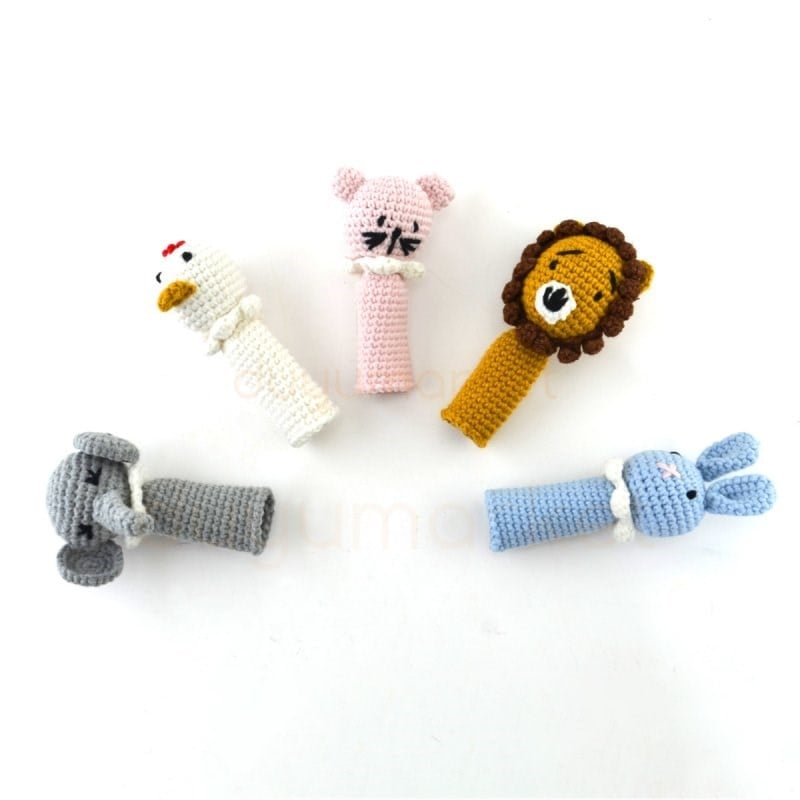 Amigurumi Hayvanlar Parmak Kukla 5'li