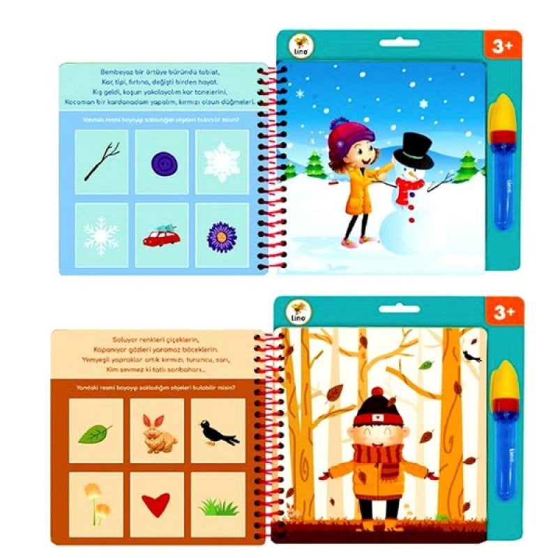 Aqua Magic Book Sihirli Boyama Kitabı - Mevsimler