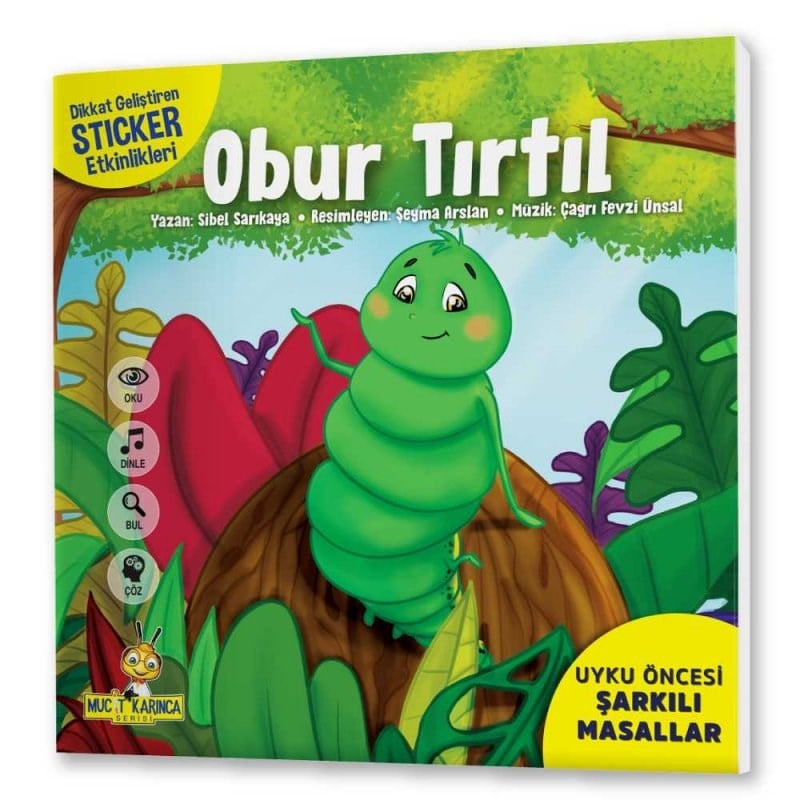 Aslan İle Fare Uyku Öncesi Şarkılı Masallar Stickerlı