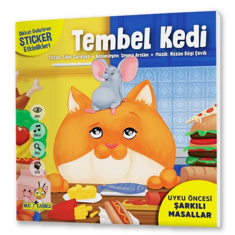 Aslan İle Fare Uyku Öncesi Şarkılı Masallar Stickerlı