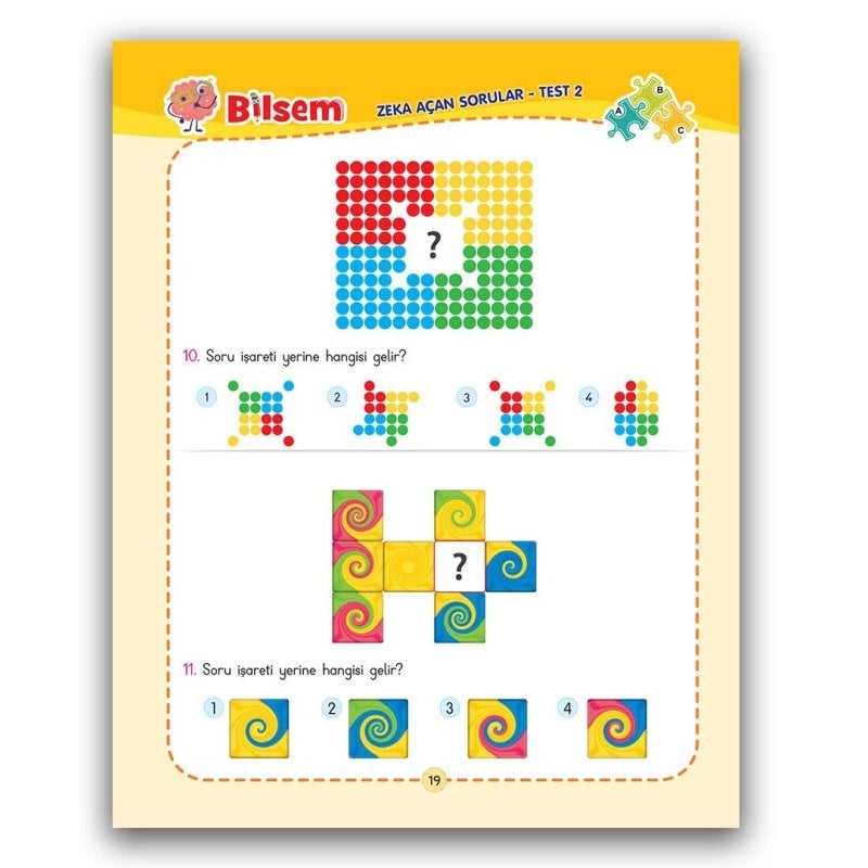 Bilsem Zeka Açan Sorular - 6-9 Yaş 2. Seviye