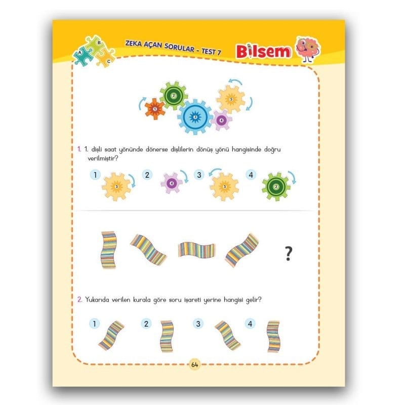 Bilsem Zeka Açan Sorular - 6-9 Yaş 2. Seviye