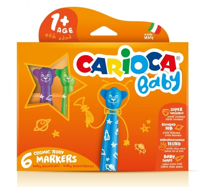 Carioca Jumbo Bebek Süper Yıkanabilir Keçeli Boya Kalemi 6'lı