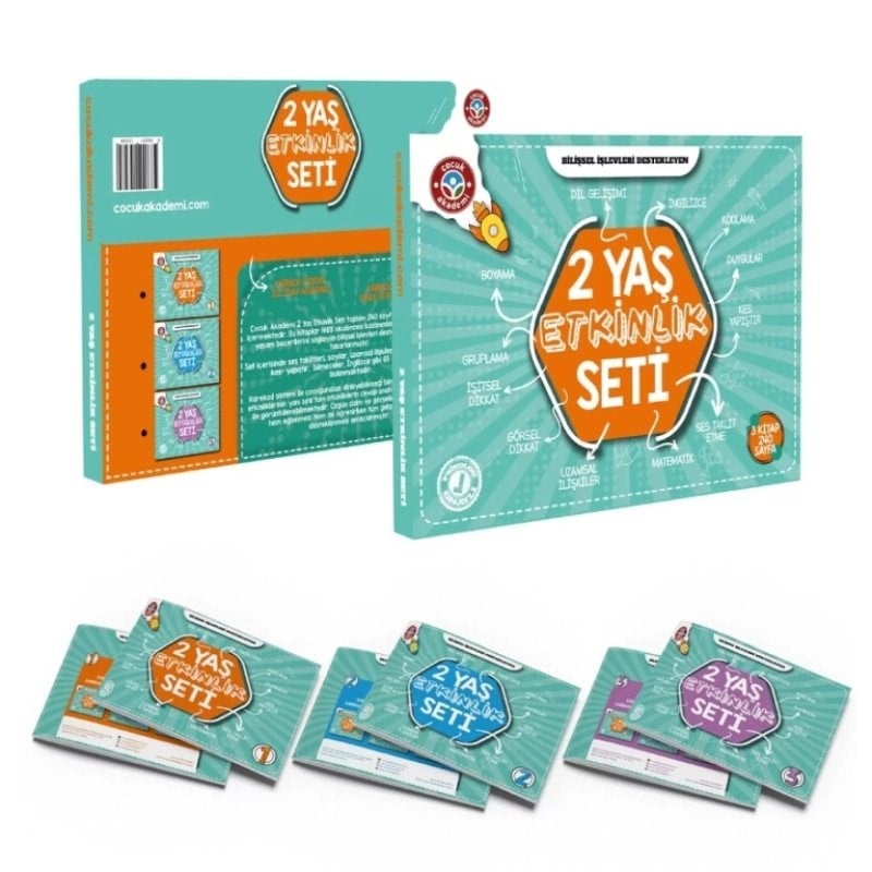 Çocuk Akademi 2 Yaş Etkinlik Seti - 3 Kitap