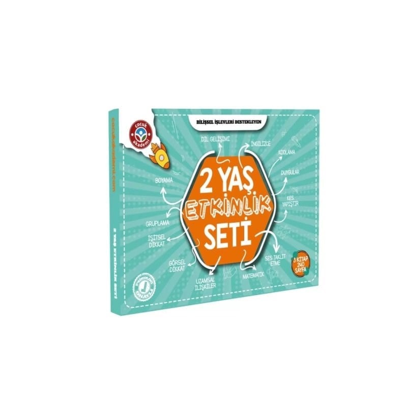 Çocuk Akademi 2 Yaş Etkinlik Seti - 3 Kitap