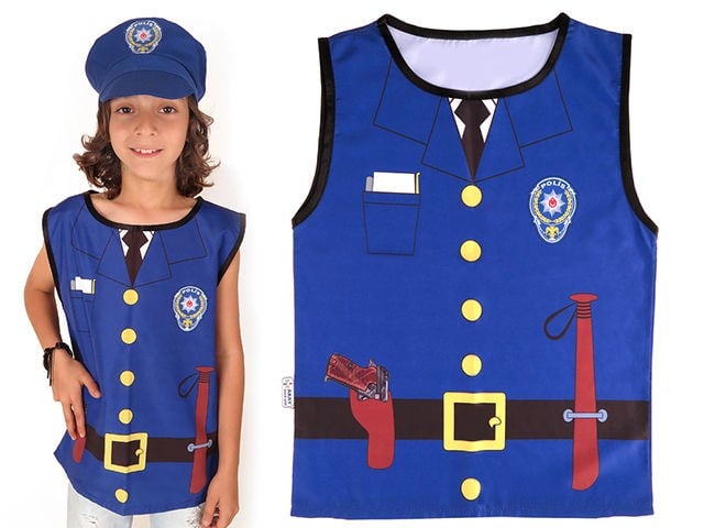Çocuk Polis Kostümü & Şapka