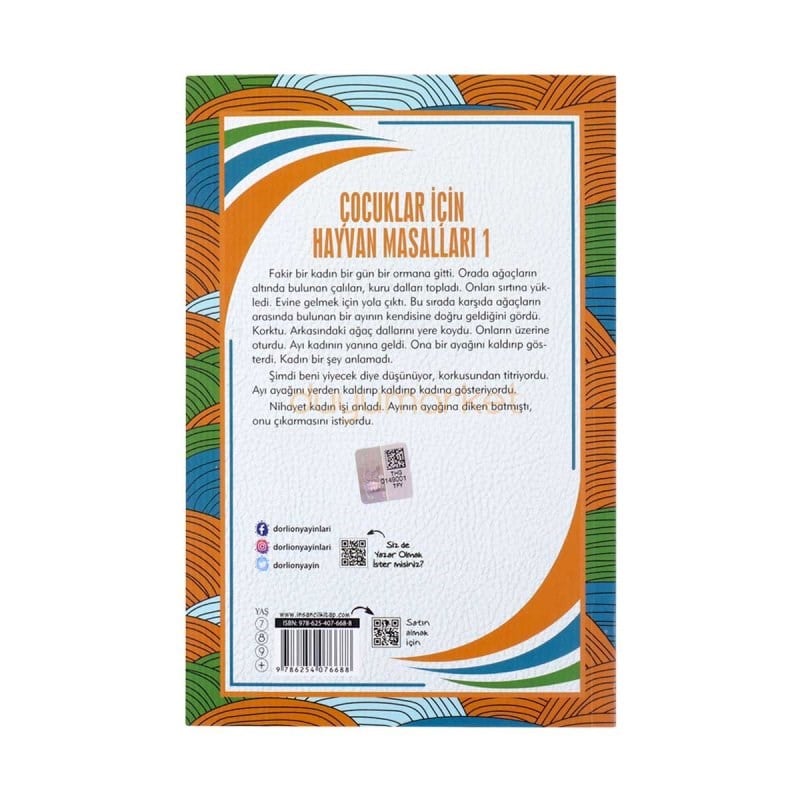 Çocuklar İçin Hayvan Masalları 1 - Dünya Çocuk Klasikleri