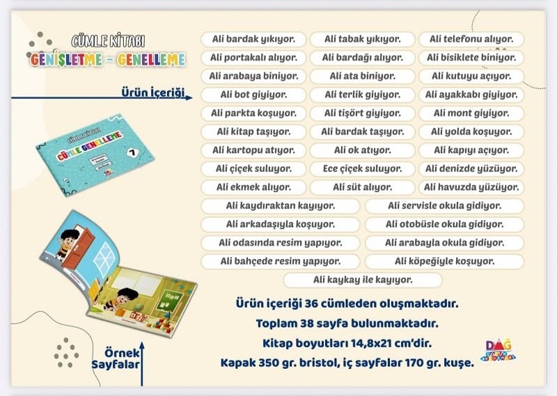 Cümle Genelleme Genişletme Seti (8 Kitap)