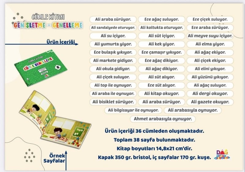 Cümle Genelleme Genişletme Seti (8 Kitap)