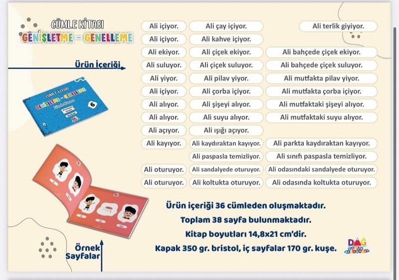 Cümle Genelleme Genişletme Seti (8 Kitap)