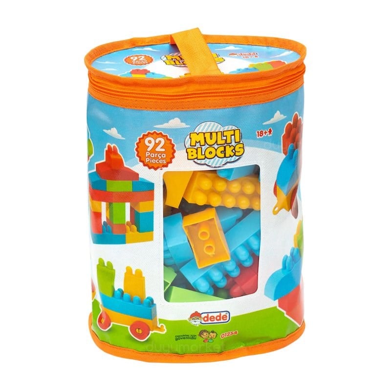 Dede - Multi Blocks 92 Parça Yapı Blokları Seti Eğitici Öğretici Oyuncak