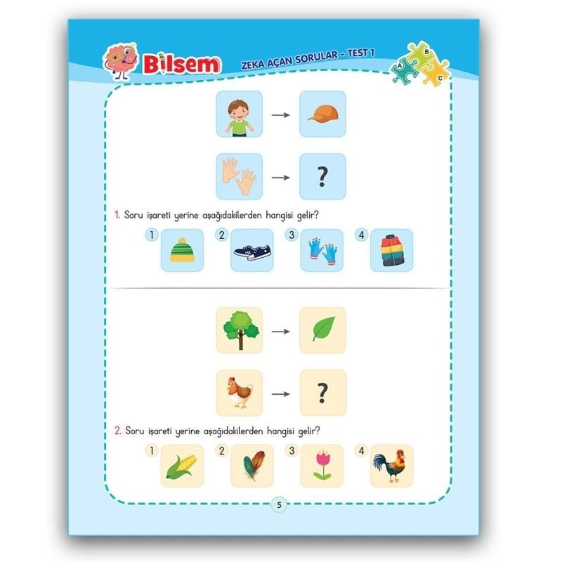 Dikkat Atölyesi Bilsem Zeka Açan Sorular - 6-9 Yaş 1. Seviye