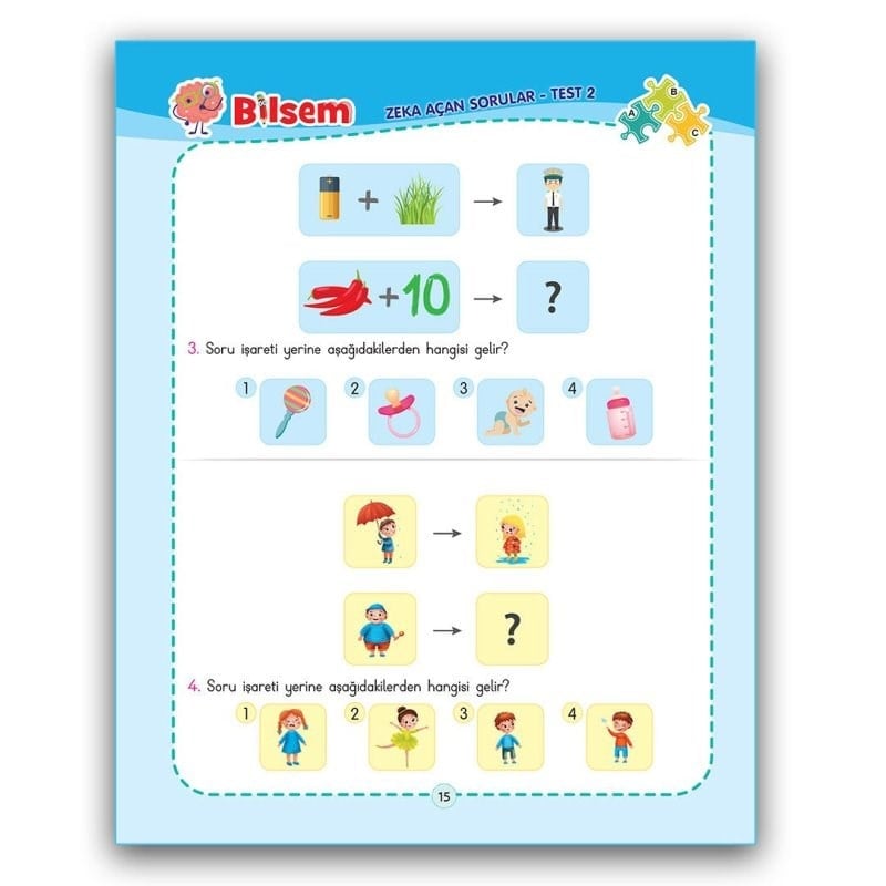 Dikkat Atölyesi Bilsem Zeka Açan Sorular - 6-9 Yaş 1. Seviye