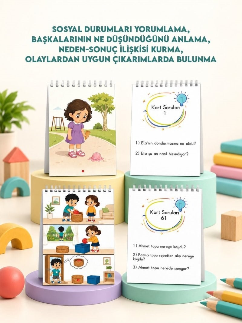Dka Yayınları Zihin Kuramı Kart Kitap Seti – 3 Kitap / 123 Etkinlik