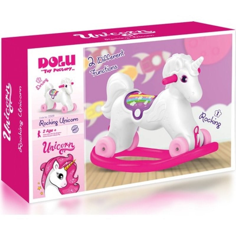 Dolu 2509 Unicorn Sallanan Tekerlekli At