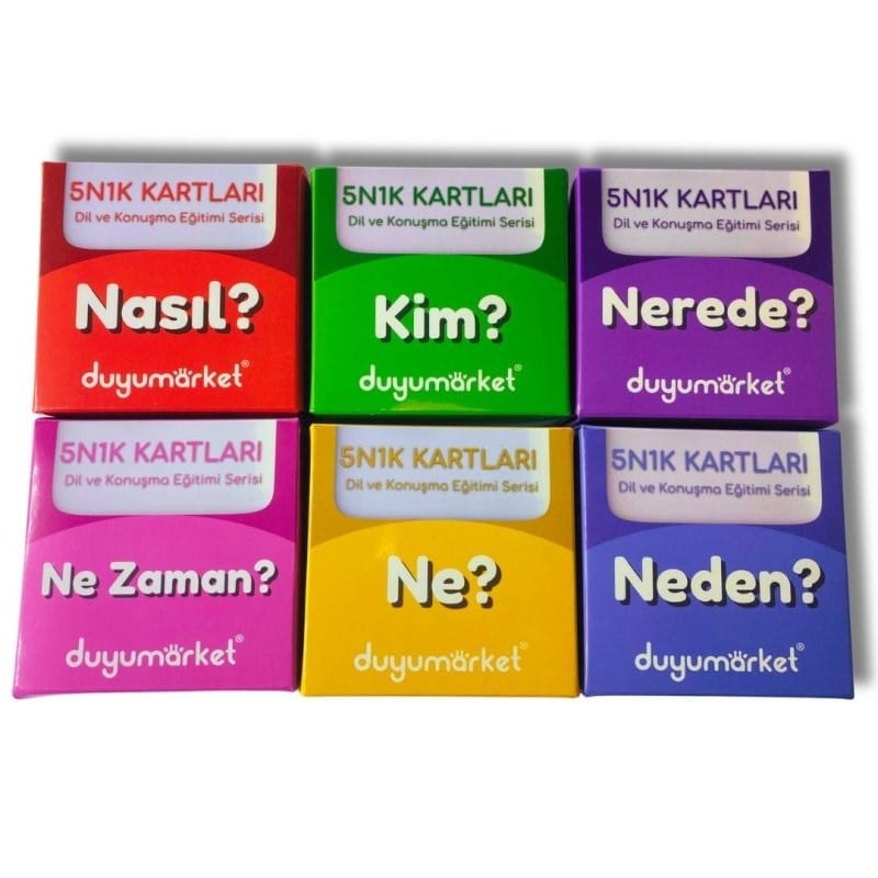 Duyumarket 5n1k Dil Ve Konuşma Kartları 6'lı Eğitim Seti - Dil Gelişimi Ve Özel Eğitim Materyali (240 Kart)