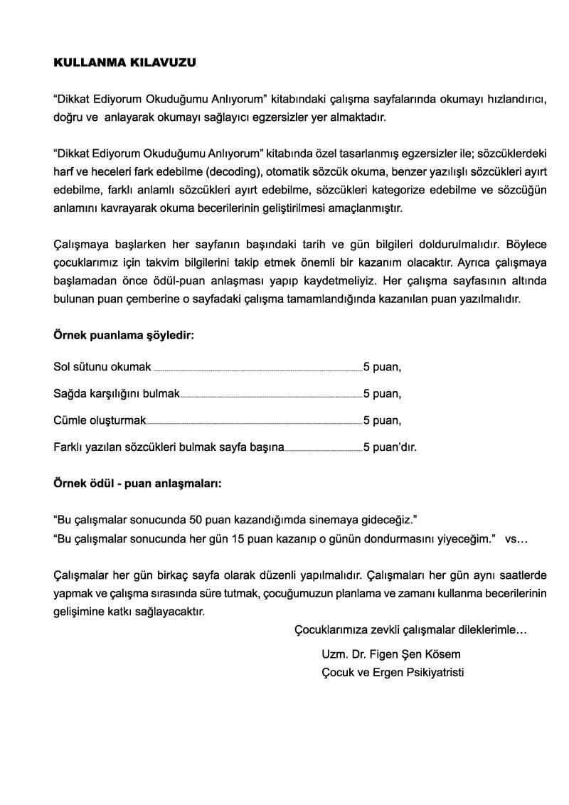 Duyumarket Dikkat Ediyorum Okuduğumu Anlıyorum- Okuma Ve Anlama Çalışmaları Kitabı