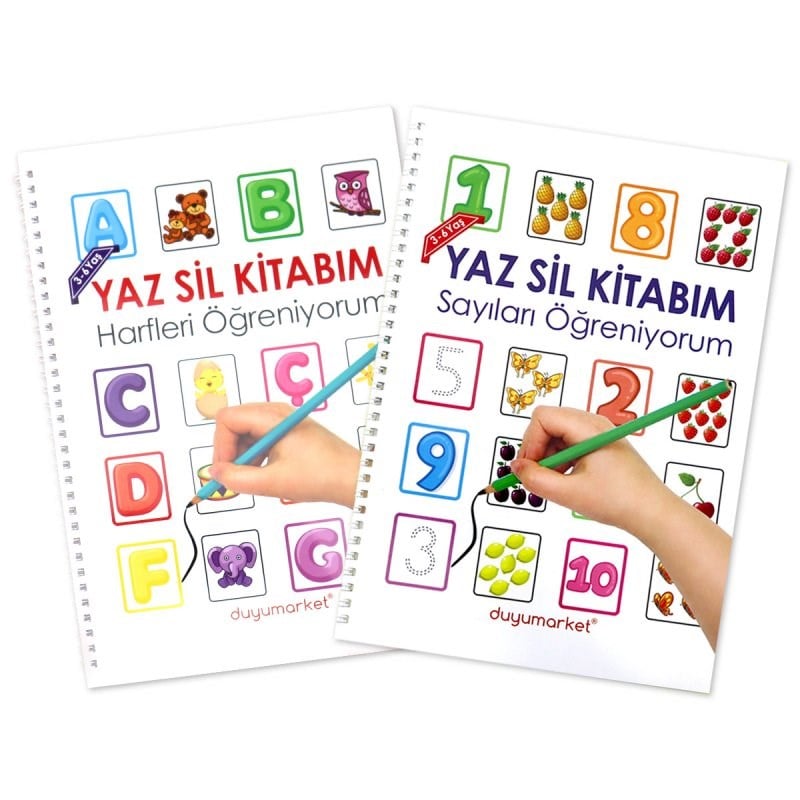 Duyumarket Yaz Sil Kitabım Harfler - Sayılar Seti